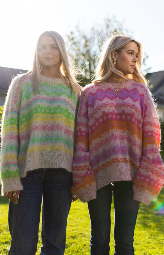 80talls genser mohair farger inspirasjon strikkeoppskrift dame