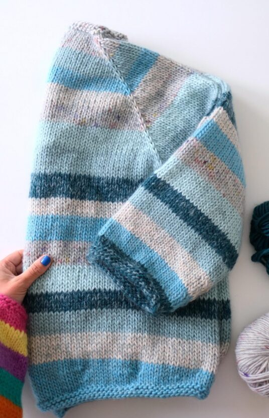 striped cardigan women knitting pattern
