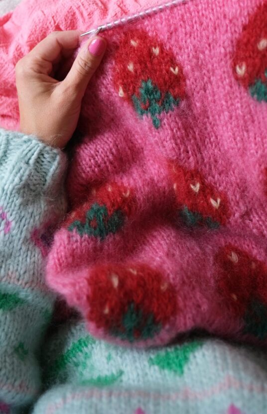 knitting pattern fruit strawberry