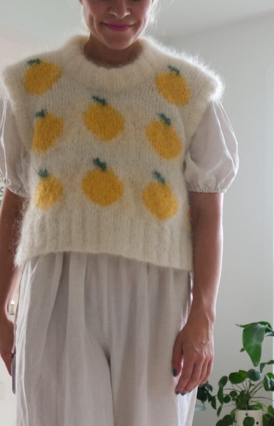 fruity slipover knitted vest pattern