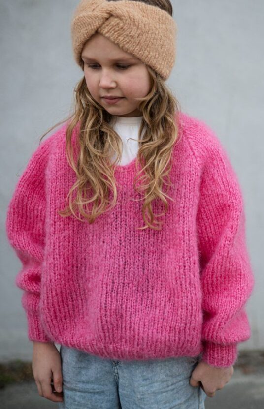mohair genser barn oppskrift