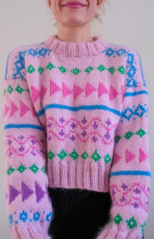 knitting pattern 80s knit sweater