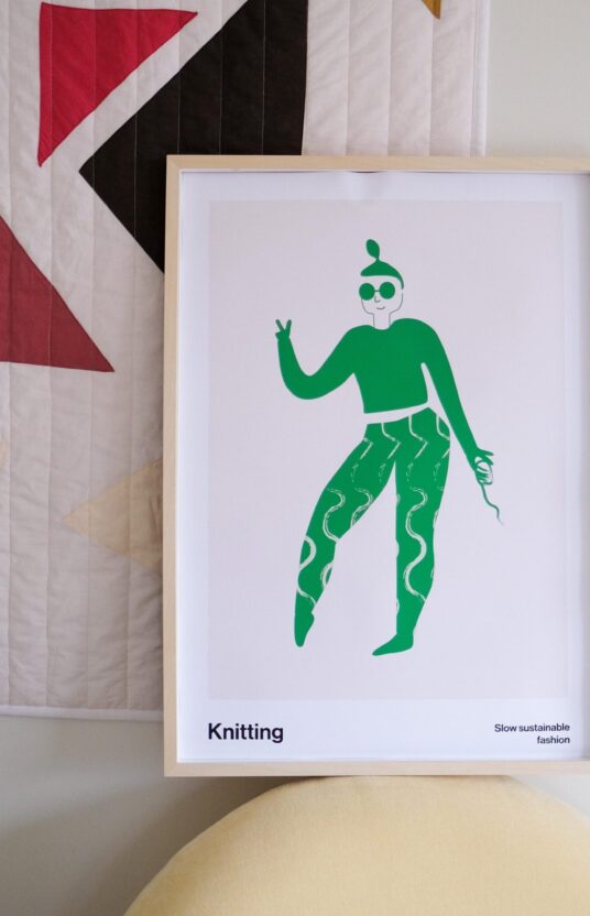 175072-Knitting-Art-poster-gronn-2 - HipKnitShop plakat bildevegg