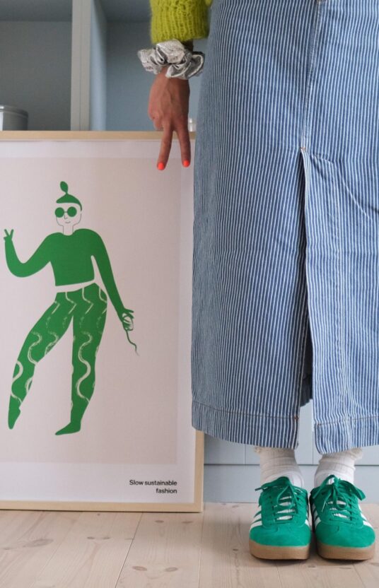 175072-Knitting-Art-poster-gronn-3 - HipKnitShop cool playful wallposters