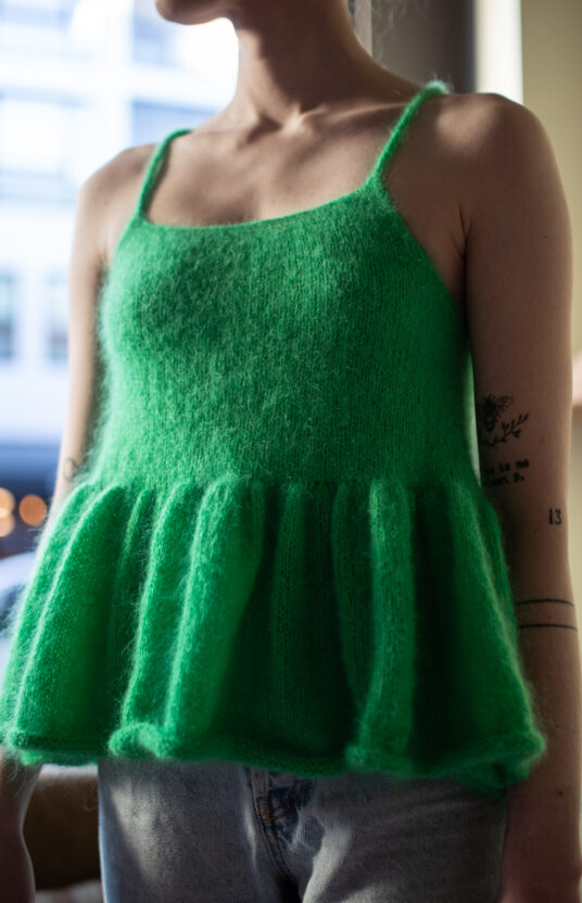 strikket topp oppskrift dame