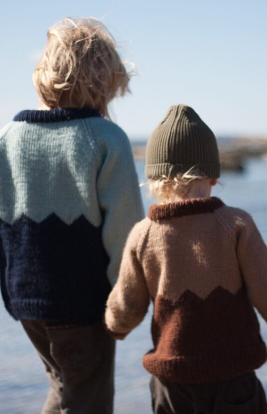26192-Mountain Peak Sweater-child-kit-1 - HipKnitShop sweater for kids knit pattens