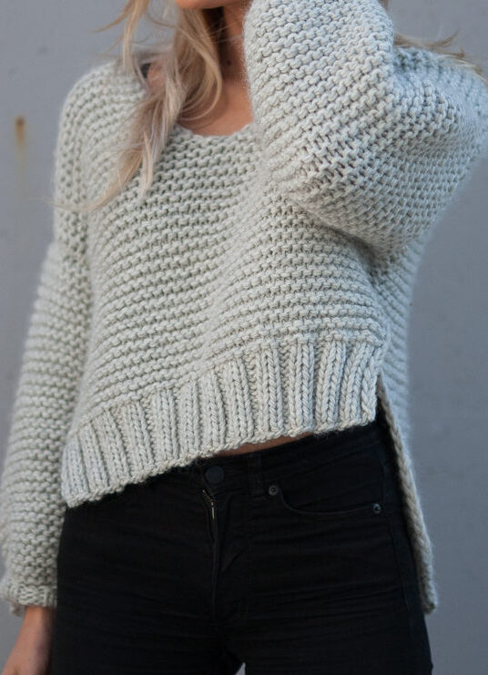 26758-Fly-High-genser-kit - HipKnitShop garter stitch women sweater