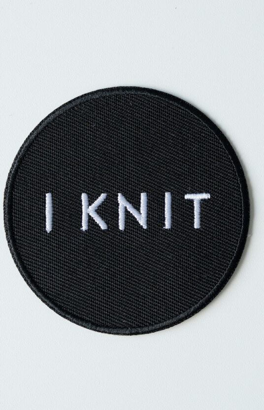 27267-I-knit-strykemerke-sort-1 - HipKnitShop patch iron on knitting