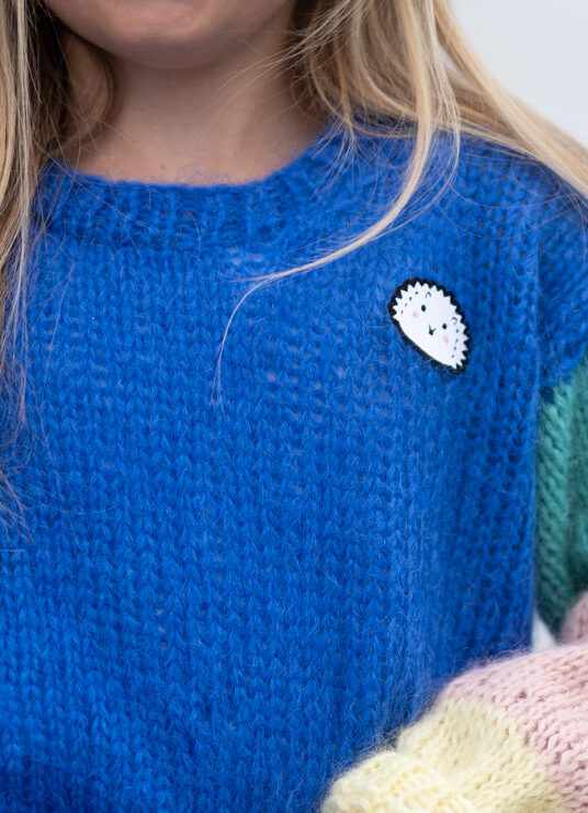 27892-Hedgehog-Iron-On-Patch-2 - HipKnitShop 80s sweater knitting pattern