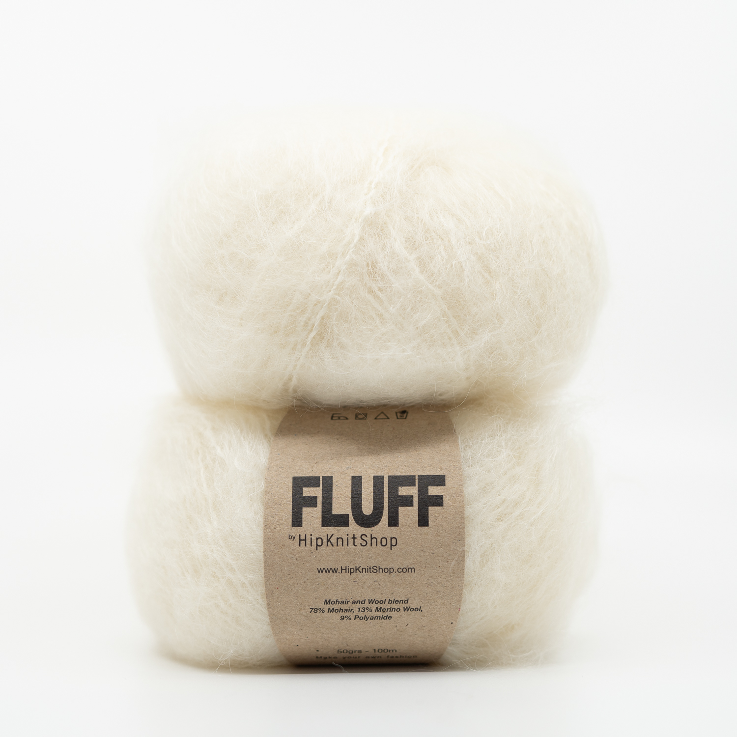 28705-Snow - HipKnitShop chunky mohair yarn webshop