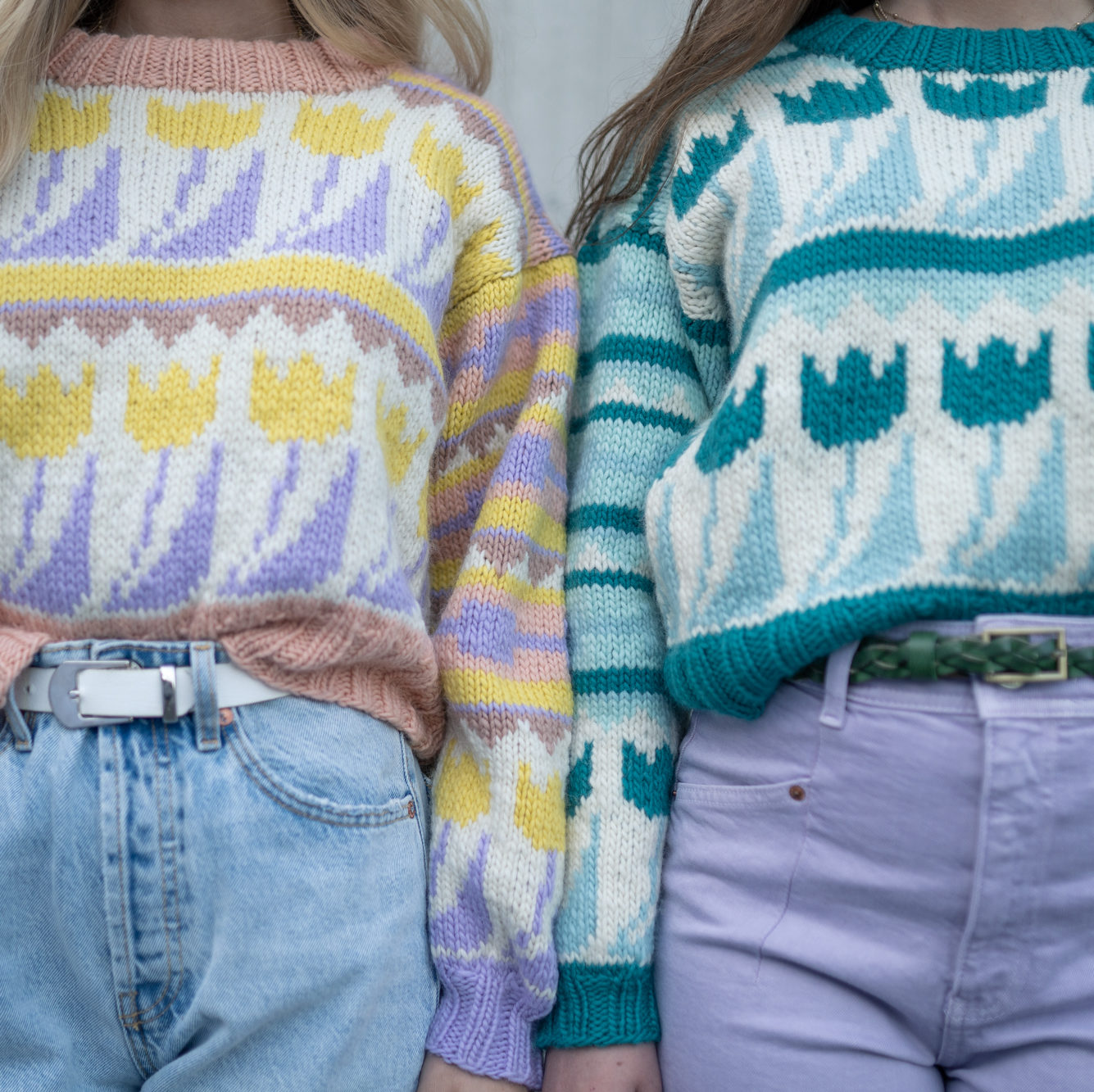 29107-Flower-Power-knitting-pattern-digital-51 - HipKnitShop strikkeoppskrift 80talls genser blomster