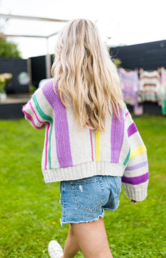 strikkegenser inspirasjon fargeri genser i ull Hip Wool stripegenser jente dame