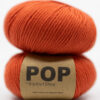 merinogarn rød orange farge. myk merino fargerikt garn