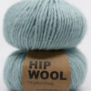 garn strikk lyse isblå farge for strikk på tykke pinner. ren ull kløfri ull mint garn hip wool