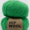 knall grønt garn. Ullgarn for strikk på tykke pinner. ren ull kløfri ull jelly bean grønn garn hip wool