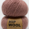 rosa brunt garn. Ullgarn for strikk på tykke pinner. ren ull kløfri ull støbvet gammelrosa garn hip wool