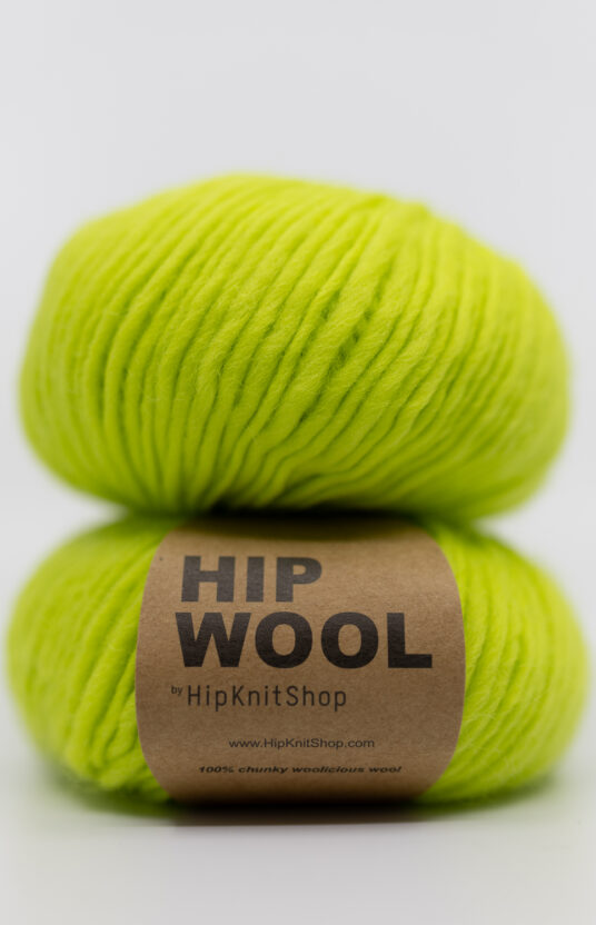 kiwi farget garn. Ullgarn for strikk på tykke pinner. ren ull kløfri ull neon lys grønn garn hip wool