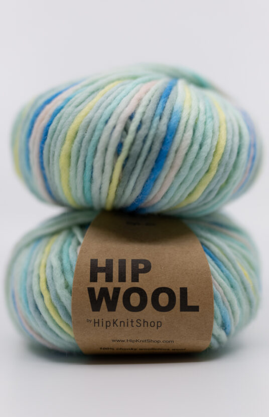 Håndfarget fargerikt ullgarn tykt garn Hip Wool nettbutikk mulesingfri rws