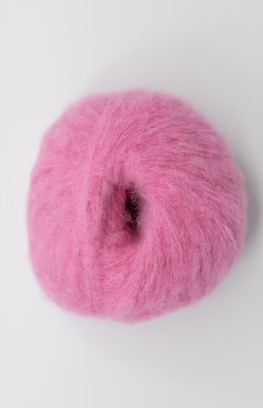 Børstet alpakka bonbon rosa fluffy garn