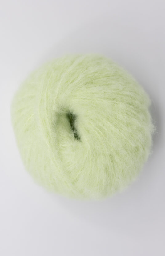 børstet alpakka bonbon lys grønn pærefarge sorbet pastellgrønn