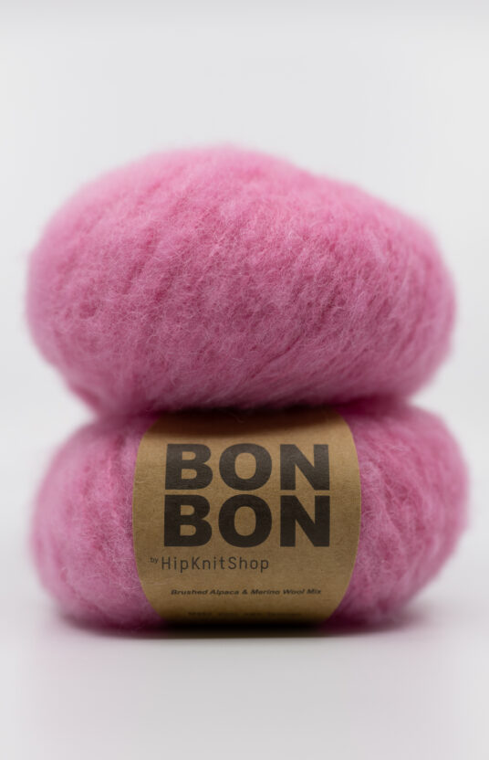 Børstet alpakka bonbon rosa