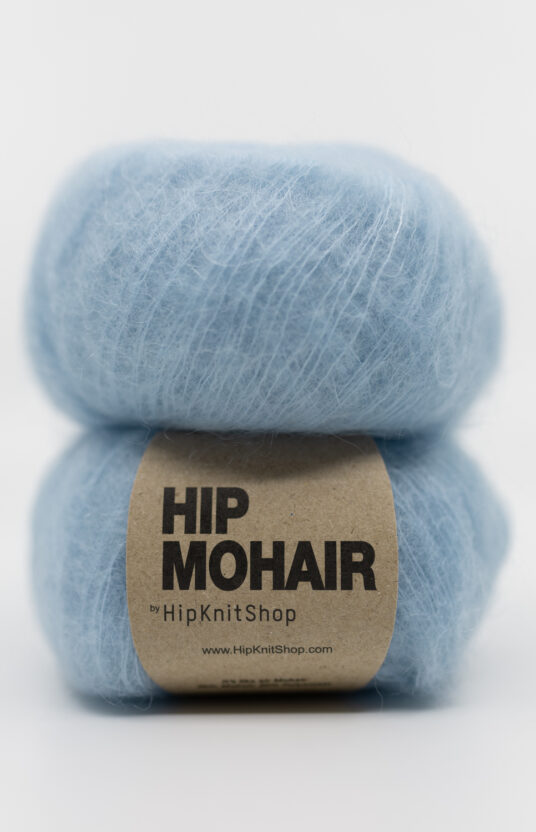 Lys blå Mohair. Baby blå mohair